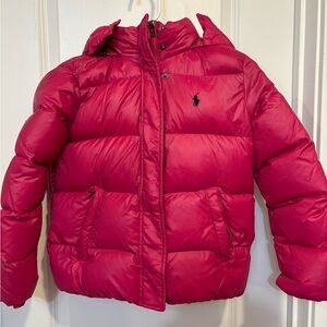 Ralph Lauren Cherry Puffer Coat Size 8-10